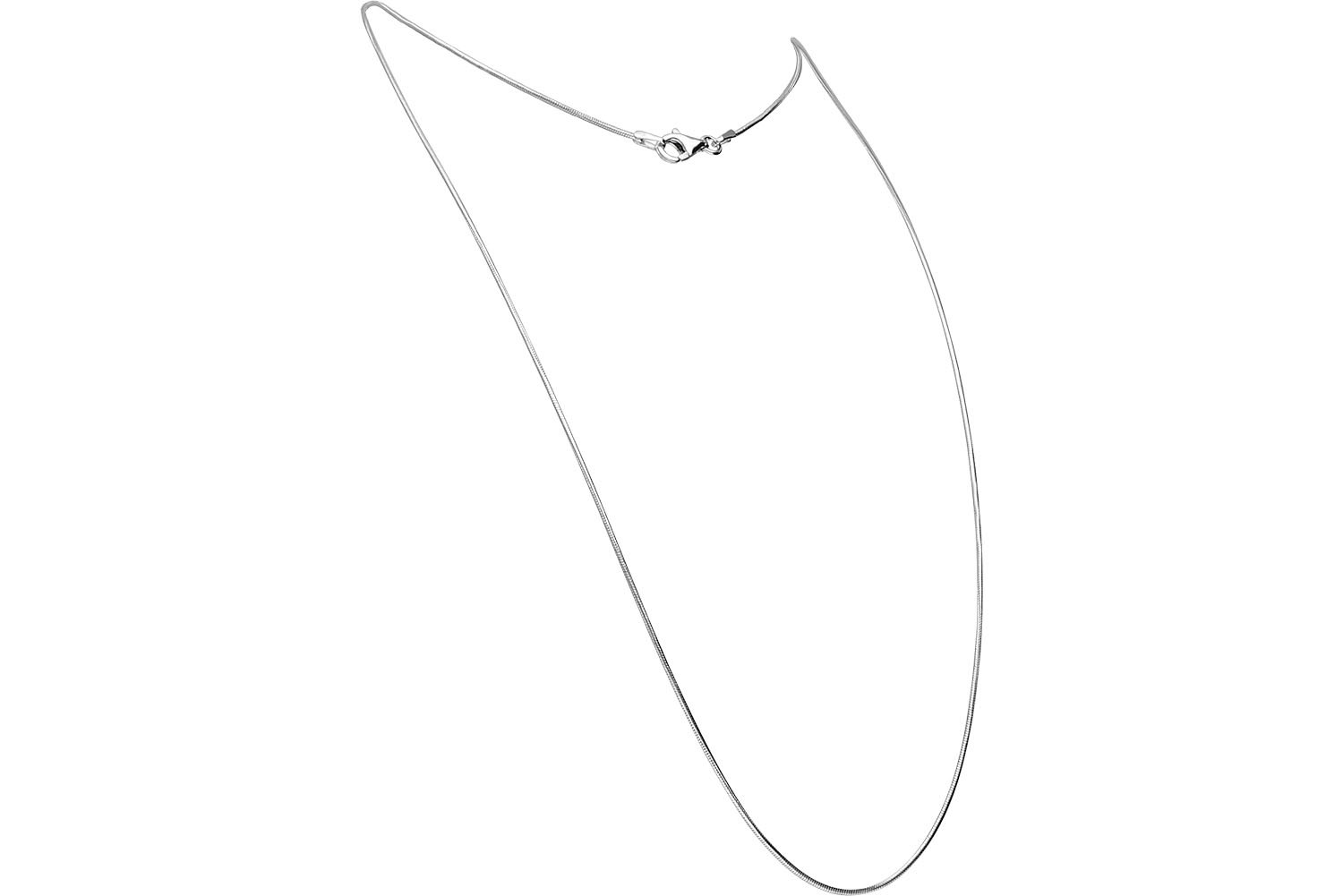 925er Silber Schlangenkette rhodiniert von Piercingline